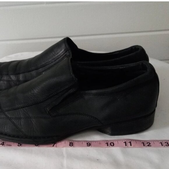 Aldo Men’s Black Leather Dress Shoes Sz 13 US 45 EU Slip On Formal Loafers - Picture 9 of 14